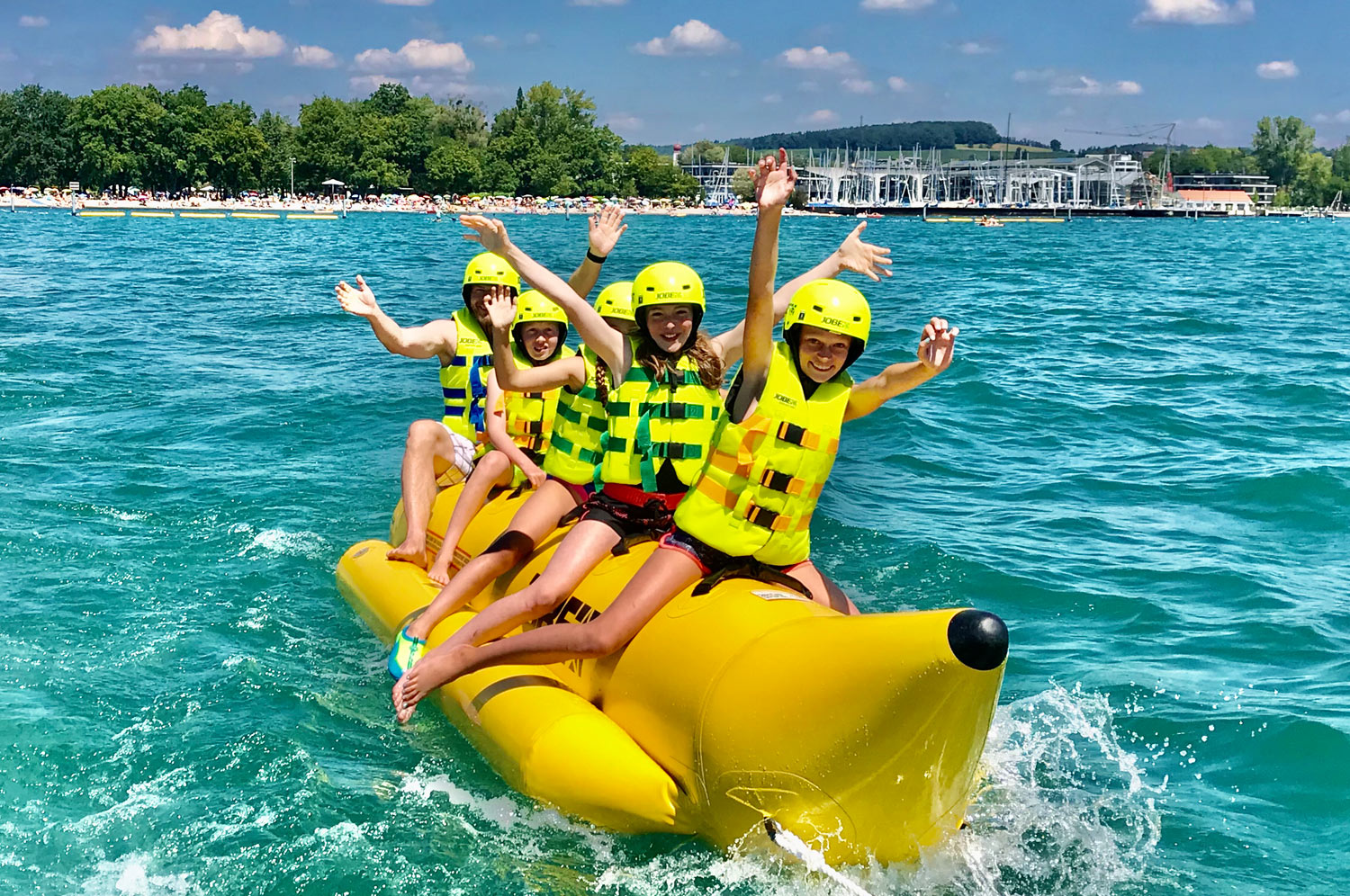 Bodensee, Kressbronn, Familien-Ferien, Banana-Boot-Ride - Wasser