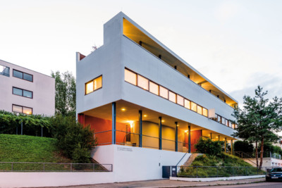 UNESCO-Welterbe und Aushängeschild der Weissenhofsiedlung: Das Doppelwohnhaus entworfen vom Architekten Le Corbusier.